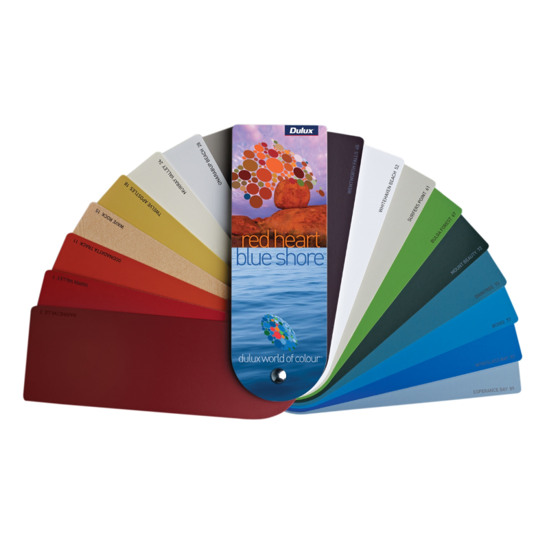 Dulux World of Colour Red Heart Blue Shore Fandeck